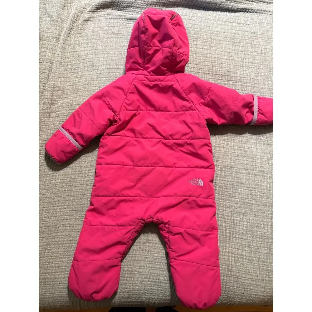 The North Face One Piece Infant Baby Winter Suit Bunting Pink Sz 6-12 Months